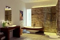 Desain Kamar Mandi Hotel Minimalis Yang Cantik dengan dinding batu alam Desain Kamar Mandi Hotel Minimalis Yang Cantik dengan dinding batu alam