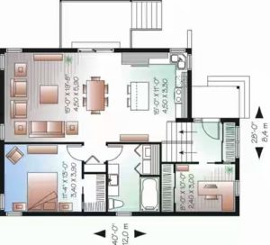 Konsep Rumah Minimalis Terbaru Type 45 dengan ruang makan dan ruang keluarga menjadi satu