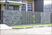 Gambar pagar batu alam rumah minimalis type 36